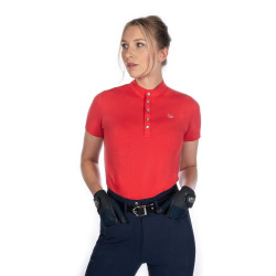 Camiseta funcional feminina Aruba de mangas curtas HKM Vermelho Camiseta funcional feminina Aruba de mangas curtas HKM Vermelho