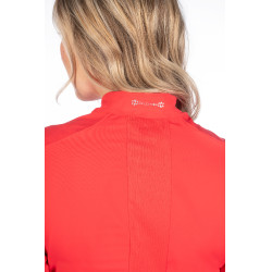 Camiseta funcional feminina Aruba de mangas compridas HKM Vermelho Camiseta funcional feminina Aruba de mangas compridas HKM Vermelho