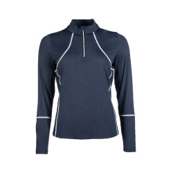 Camiseta funcional feminina Aruba de mangas compridas HKM Azul escuro