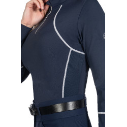 Camiseta funcional feminina Aruba de mangas compridas HKM Azul escuro