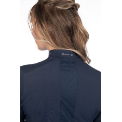 Camiseta funcional feminina Aruba de mangas compridas HKM Azul escuro