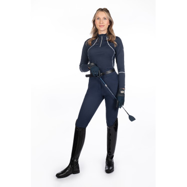 Camiseta funcional feminina Aruba de mangas compridas HKM Azul escuro