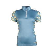 Camiseta funcional feminina Austin HKM Amarelo claro / azul céu