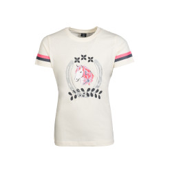 Camiseta infantil Aymee HKM Branco cru Camiseta infantil Aymee HKM Branco cru