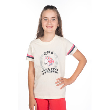 Camiseta infantil Aymee HKM Branco cru Camiseta infantil Aymee HKM Branco cru