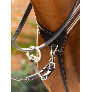 Peitoral elástico Arika LeMieux Castanho / prateado Peitoral elástico Arika LeMieux Castanho / prateado