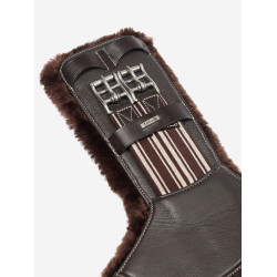 Bavete curta LeMieux Arika lã sintética Castanho Bavete curta LeMieux Arika lã sintética Castanho