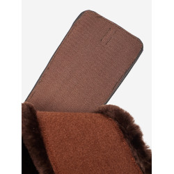 Bavete curta LeMieux Arika lã sintética Castanho Bavete curta LeMieux Arika lã sintética Castanho