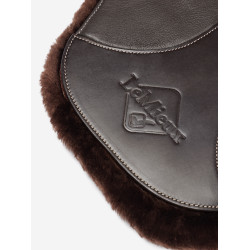 Bavete curta LeMieux Arika lã sintética Castanho Bavete curta LeMieux Arika lã sintética Castanho