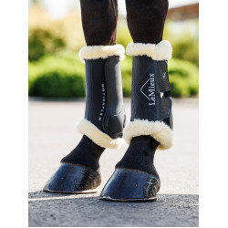 Guêtres de dressage mouton LeMieux Motionflex Preto / natural