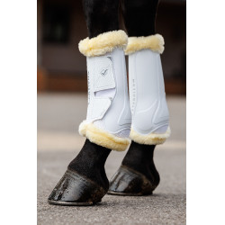 Guêtres de dressage mouton LeMieux Motionflex Branco / natural