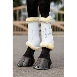 Guêtres de dressage mouton LeMieux Motionflex Branco / natural
