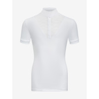 Pólo de competição Eva LeMieux Young Rider de mangas curtas Branco modelo antigo