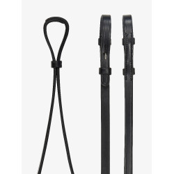 Rédeas de bridão LeMieux Curb Preto / prata Rédeas de bridão LeMieux Curb Preto / prata