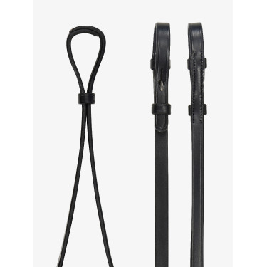 Rédeas de bridão LeMieux Curb Preto / prata Rédeas de bridão LeMieux Curb Preto / prata