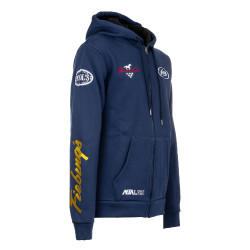 Casaco com Capuz Unissexo Multilogo Pool's Marinho Azul-marinho