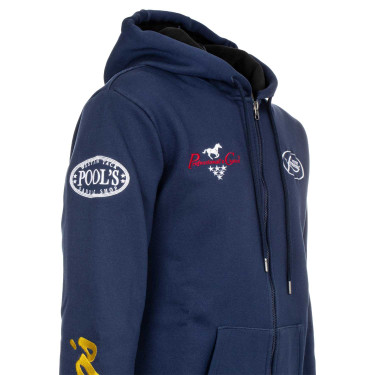 Casaco com Capuz Unissexo Multilogo Pool's Marinho Azul-marinho