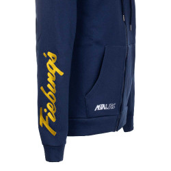 Casaco com Capuz Unissexo Multilogo Pool's Marinho Azul-marinho