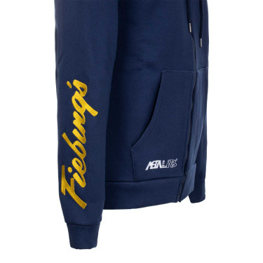 Casaco com Capuz Unissexo Multilogo Pool's Marinho Azul-marinho