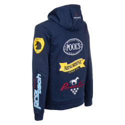 Casaco com Capuz Unissexo Multilogo Pool's Marinho Azul-marinho