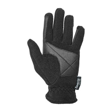 Fleece- und Kunstlederhandschuhe 169 Umbria Equitazione Preto