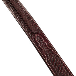 Cinto Western Gravado com Fivela de Cobre e Zinco Pool's Castanho escuro