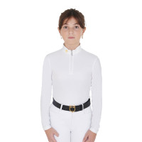 Polo de Manga Comprida para Menina Equestro Warm+ Equestro Branco