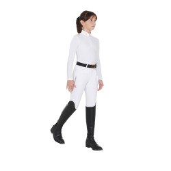 Polo de Manga Comprida para Menina Equestro Warm+ Equestro Branco