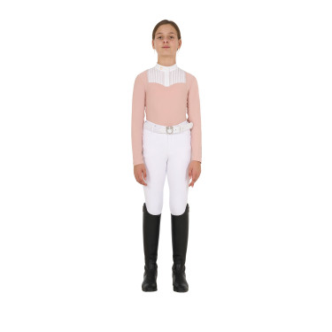 Polo de competição feminino com strass Equestro Polo de competição feminino com strass Equestro
