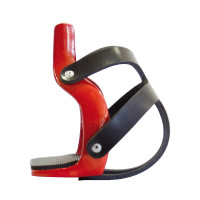 Estribos de Alumínio Colorido com Gaiola para os Dedos Umbria Equitazione Vermelho