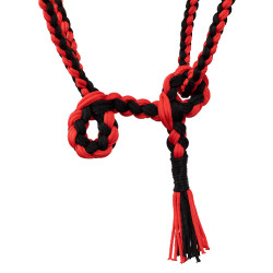 Gevlochten Nylon Halster Pool's Preto / vermelho