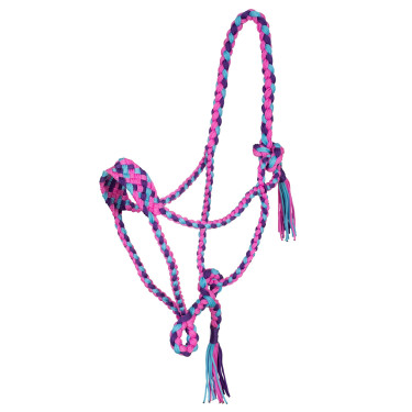 Gevlochten Nylon Halster Pool's Rosa / azul céu / violeta Multicolor