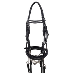 Bridão de Dressage Duplo com Testeira Redonda Supreme