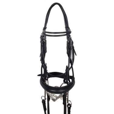 Bridão de Dressage Duplo com Testeira Redonda Supreme