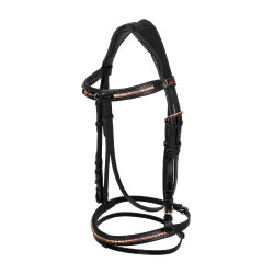 Bridão Inglês com Decoração de Embocadura Rose Gold Supreme Preto Bridão Inglês com Decoração de Embocadura Rose Gold Supreme Preto