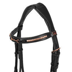 Bridão Inglês com Decoração de Embocadura Rose Gold Supreme Preto Bridão Inglês com Decoração de Embocadura Rose Gold Supreme Preto