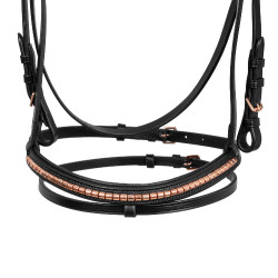 Bridão Inglês com Decoração de Embocadura Rose Gold Supreme Preto Bridão Inglês com Decoração de Embocadura Rose Gold Supreme Preto