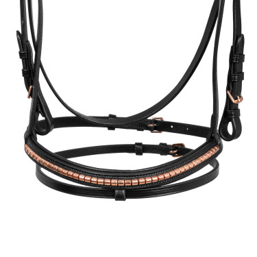 Bridão Inglês com Decoração de Embocadura Rose Gold Supreme Preto Bridão Inglês com Decoração de Embocadura Rose Gold Supreme Preto