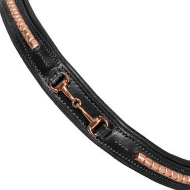 Bridão Inglês com Decoração de Embocadura Rose Gold Supreme Preto Bridão Inglês com Decoração de Embocadura Rose Gold Supreme Preto
