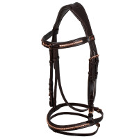 Bridão Inglês com Decoração de Embocadura Rose Gold Supreme Preto Bridão Inglês com Decoração de Embocadura Rose Gold Supreme Preto