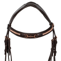 Bridão Inglês com Decoração de Embocadura Rose Gold Supreme Preto Bridão Inglês com Decoração de Embocadura Rose Gold Supreme Preto