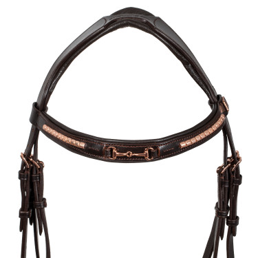 Bridão Inglês com Decoração de Embocadura Rose Gold Supreme Bridão Inglês com Decoração de Embocadura Rose Gold Supreme
