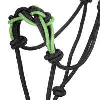 Cabeçada com Corda Trançada no Focinho Pool's Preto / limão