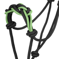 Cabeçada com Corda Trançada no Focinho Pool's Preto / limão