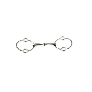 Mors Gag com Anéis Grandes em Aço Inoxidável Umbria Equitazione Mors Gag com Anéis Grandes em Aço Inoxidável Umbria Equitazione