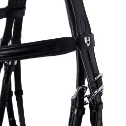 Bridão Evolution em Couro sem Rédeas Duplas Equestro Preto