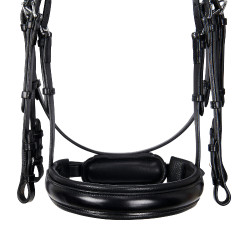 Bridão Evolution em Couro sem Rédeas Duplas Equestro Preto