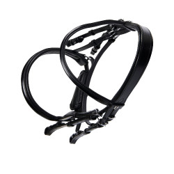 Bridão Evolution em Couro sem Rédeas Duplas Equestro Preto