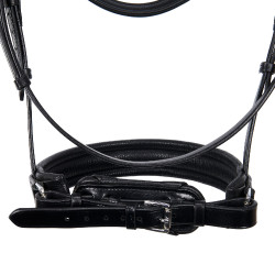 Bridão Evolution em Couro sem Rédeas Duplas Equestro Preto