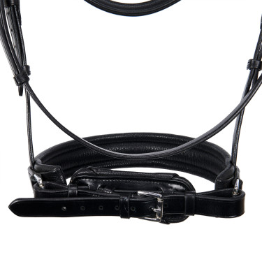 Bridão Evolution em Couro sem Rédeas Duplas Equestro Preto